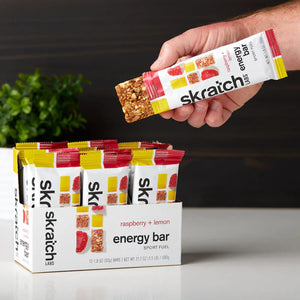 SKRATCH Energy Bar Sport Fuel 50gr Bar Rasberries & Lemon single