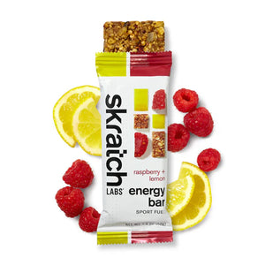 SKRATCH Energy Bar Sport Fuel 50gr Bar Rasberries & Lemon single