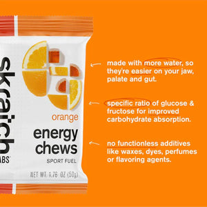 SKRATCH Energy Chew Sport Fuel  50gr Sachet Orange single